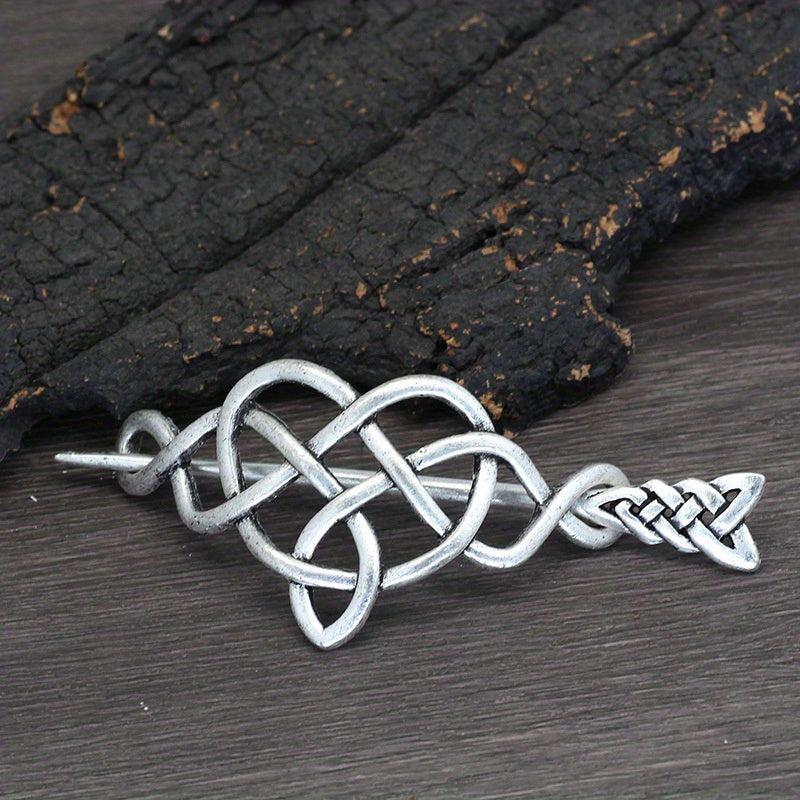 Viking Celtic Crown Hairpin Hair Accessories Silvery Irish Long Hair Decorative