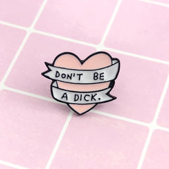 Pink Heart Ribbon Brooch