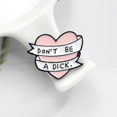 Pink Heart Ribbon Brooch