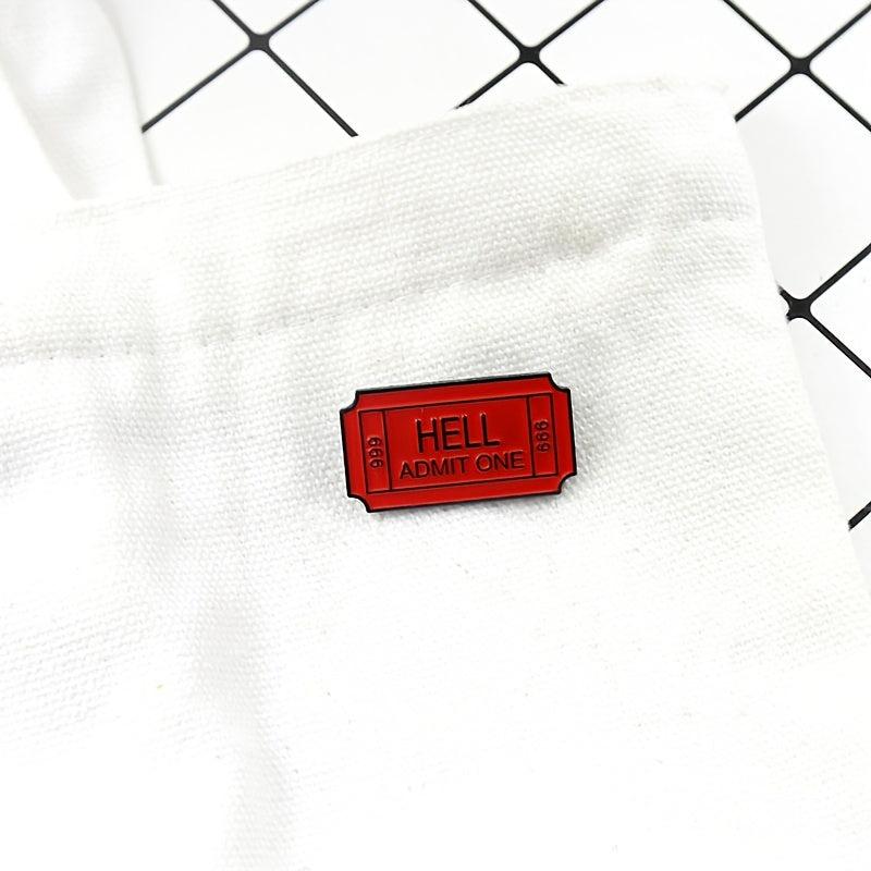 Ticket To Hell Enamel Pin Set for Clothes & Bag