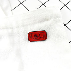 Ticket To Hell Enamel Pin Set for Clothes & Bag