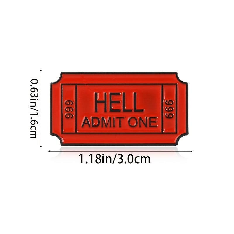 Ticket To Hell Enamel Pin Set for Clothes & Bag