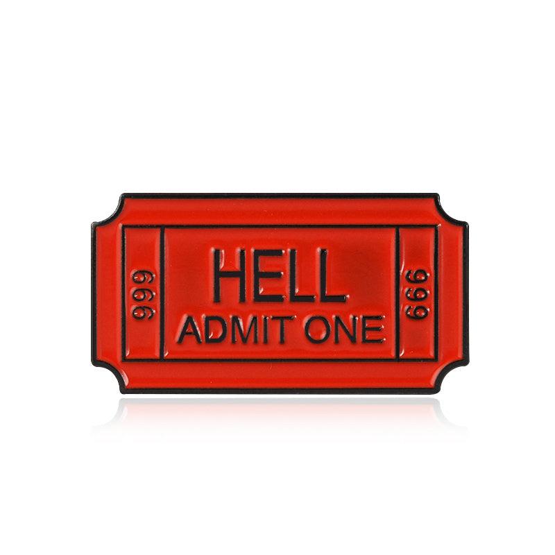 Ticket To Hell Enamel Pin Set for Clothes & Bag