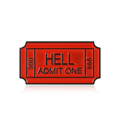 Ticket To Hell Enamel Pin Set for Clothes & Bag