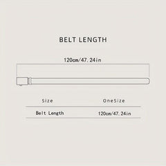 Men's PU Leather Business Belt Square Letter Pattern Buckle Waist Strap Belt