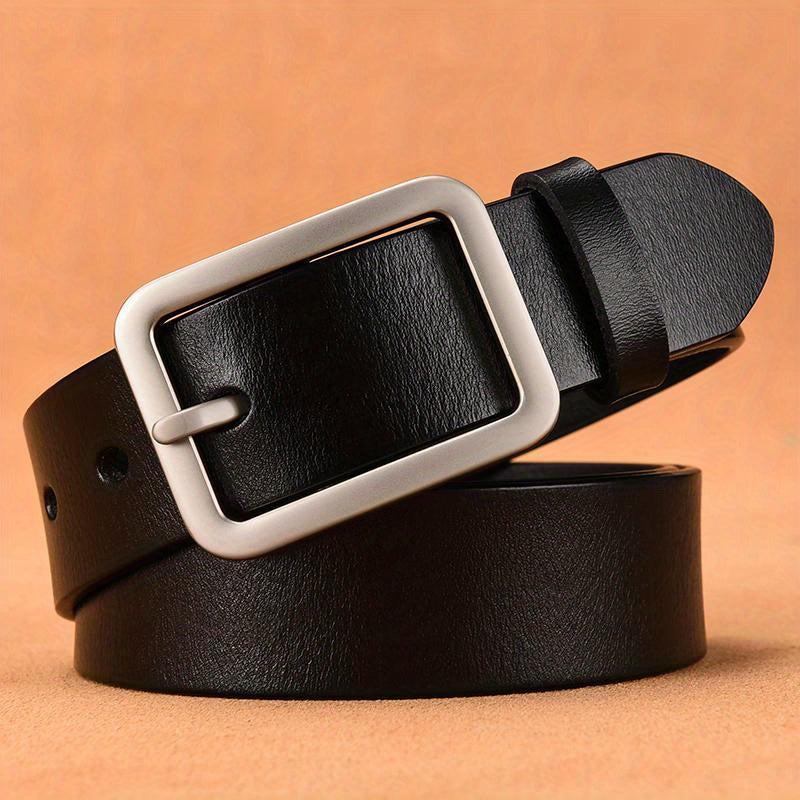 Men's Leather Belt Pin Buckle Jeans Belt Plus Size