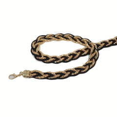 Golden Sequins Braided Twist Belt Metal Tassel Waist Chain
