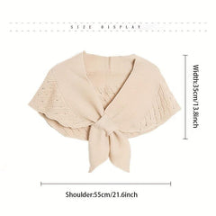 Women's Hollow Knit Cape Shawl Vest Scarf