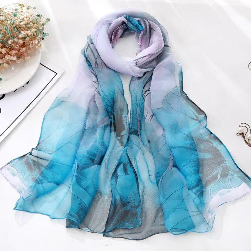 Women's Georgette Yarn Scarf for Spring Sun Protection