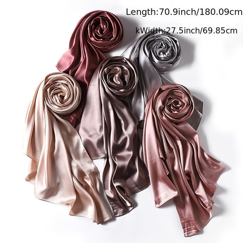 Satin Bandana Glitter Scarf Lightweight Square Headscarf