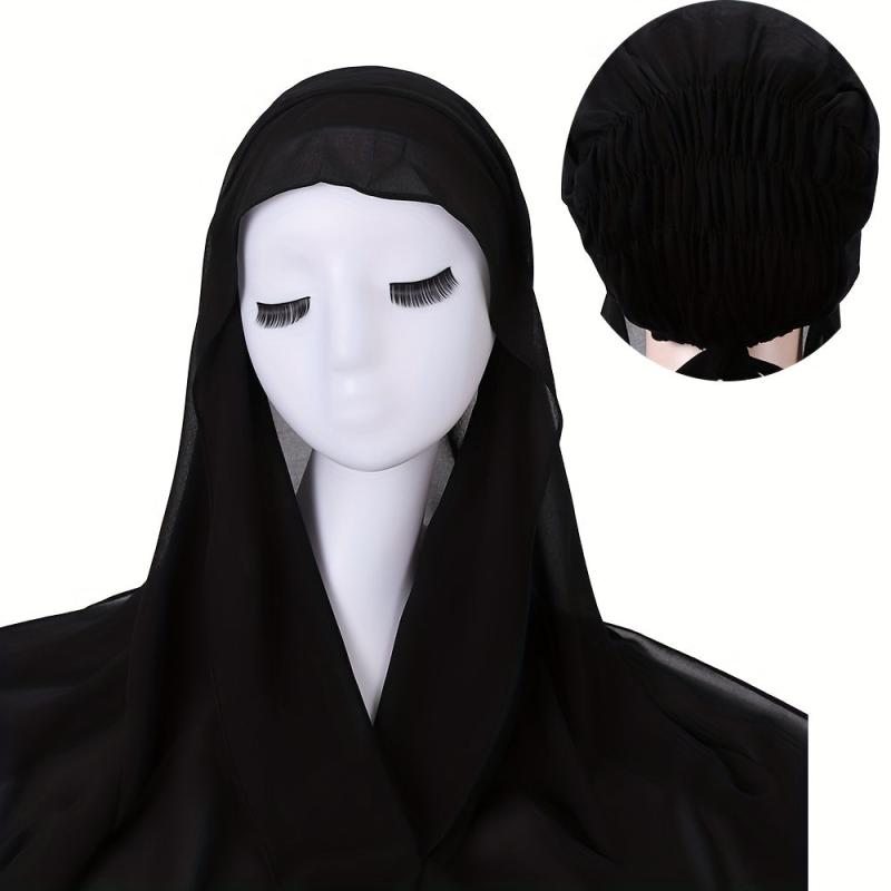 Chiffon Hoodie Scarf Hijab Turban Head Wrap Bandana Hair Accessory