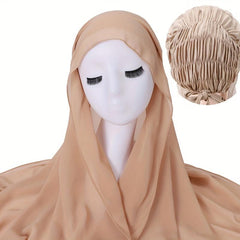 Chiffon Hoodie Scarf Hijab Turban Head Wrap Bandana Hair Accessory
