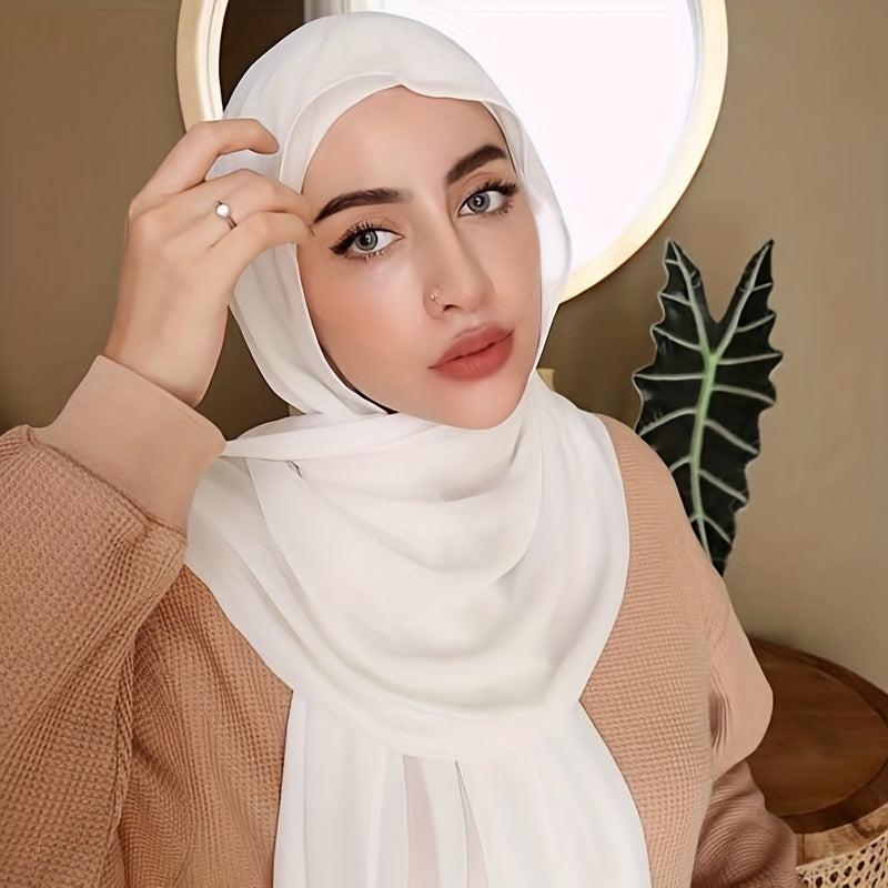 Chiffon Hoodie Scarf Hijab Turban Head Wrap Bandana Hair Accessory