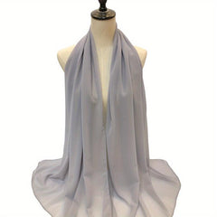Chiffon Print Scarf Casual Shawl Windproof Turban Sunscreen Head Wrap