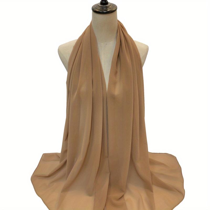 Chiffon Print Scarf Casual Shawl Windproof Turban Sunscreen Head Wrap