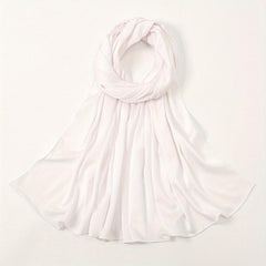 Satin Hijab Solid Scarf Casual Sunscreen Shawl Women Head Wrap Turban