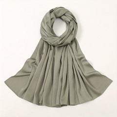 Satin Hijab Solid Scarf Casual Sunscreen Shawl Women Head Wrap Turban