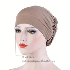 Ramadan Turban Head Scarf Cap Casual Elastic Head Wrap Bonnet Chemo Cap