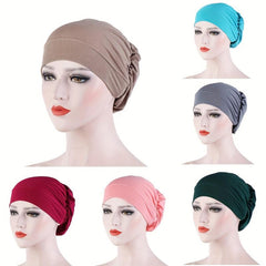Ramadan Turban Head Scarf Cap Casual Elastic Head Wrap Bonnet Chemo Cap
