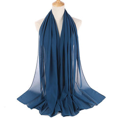 Soft Chiffon Scarf Shawl Long Scarf Wrap For Evening Dresses