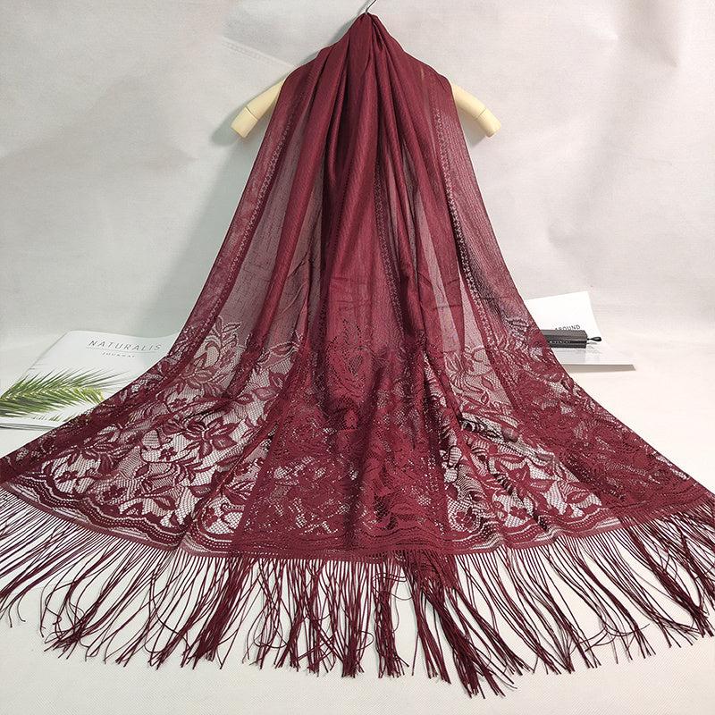 Solid Shawls Wraps For Evening Dresses Lightweight Scarfs For Women With Fringe