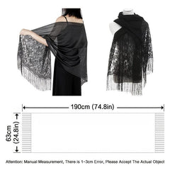 Solid Shawls Wraps For Evening Dresses Lightweight Scarfs For Women With Fringe