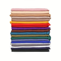 Solid Color Elastic Hijab Casual Turban Scarf Women Head Wrap Bandanas
