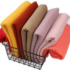 Women Crinkle Hijab Shawl Plain Wrap Scarf