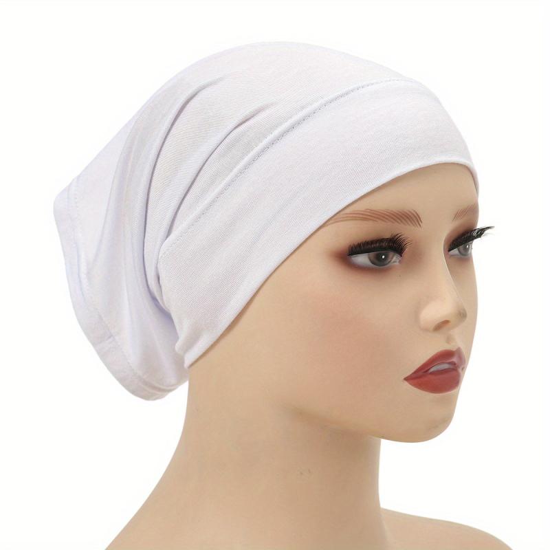Women's Anti Slip Bandana Hat Bottom Scarf Solid Warm Hat