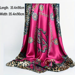 Square Scarf Hijab Satin Silk Bandana Headband Neckerchief