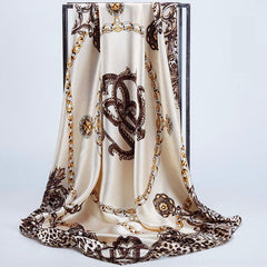 Square Scarf Hijab Satin Silk Bandana Headband Neckerchief