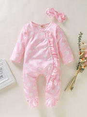 Floral Romper & Jumpsuit Long Sleeve Baby Onesie