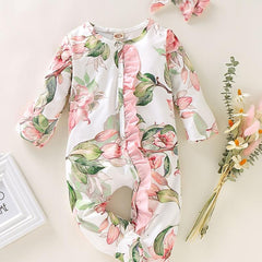 Floral Romper & Jumpsuit Long Sleeve Baby Onesie