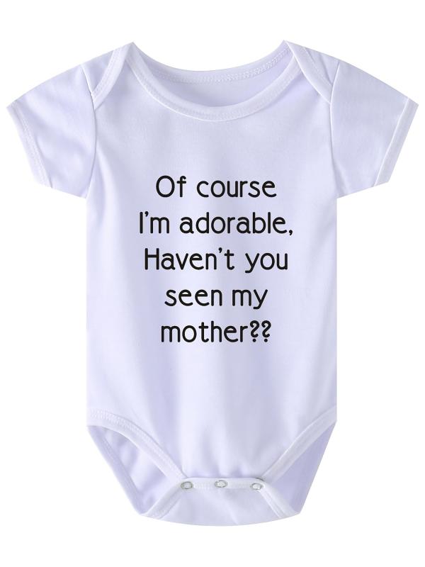 Baby Boys Adorable Short Sleeve Onesie for Summer