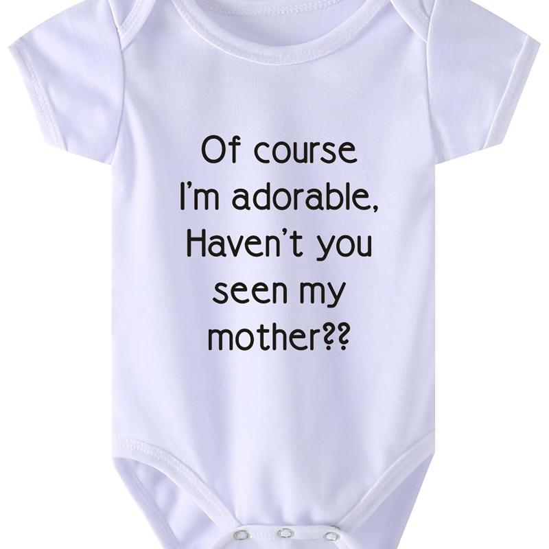 Baby Boys Adorable Short Sleeve Onesie for Summer