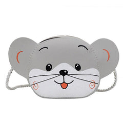Kids Cartoon Animal Crossbody Bag With Strap And Zipper