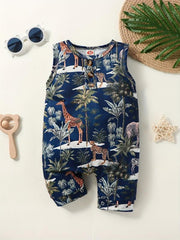 Animal Print Romper for Boys - Summer Ready