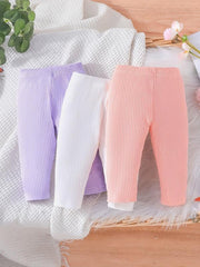 Baby Girl 3-Piece Outfit Cotton Leggings & Sweatpants