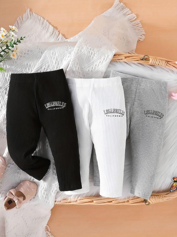 Baby Girl 3-Piece Outfit Cotton Leggings & Sweatpants