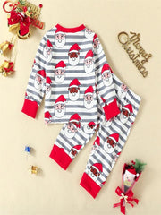 2pcs Baby Christmas Print Long Sleeve Trousers Set