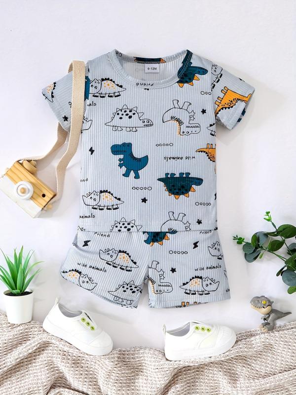 Baby Boys Dinosaur T shirt & Shorts Set