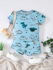 Baby Boys Dinosaur T shirt & Shorts Set