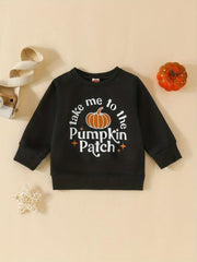 Halloween Baby Kids Pumpkin Graphic Sweatshirt Comfy Pullover Top