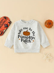 Halloween Baby Kids Pumpkin Graphic Sweatshirt Comfy Pullover Top