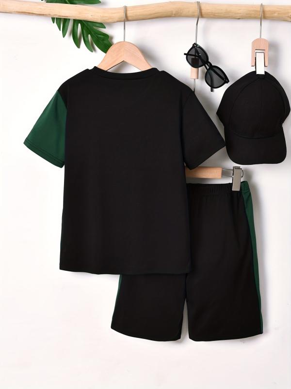 Boys Street Style T-shirt & Shorts Set for Summer