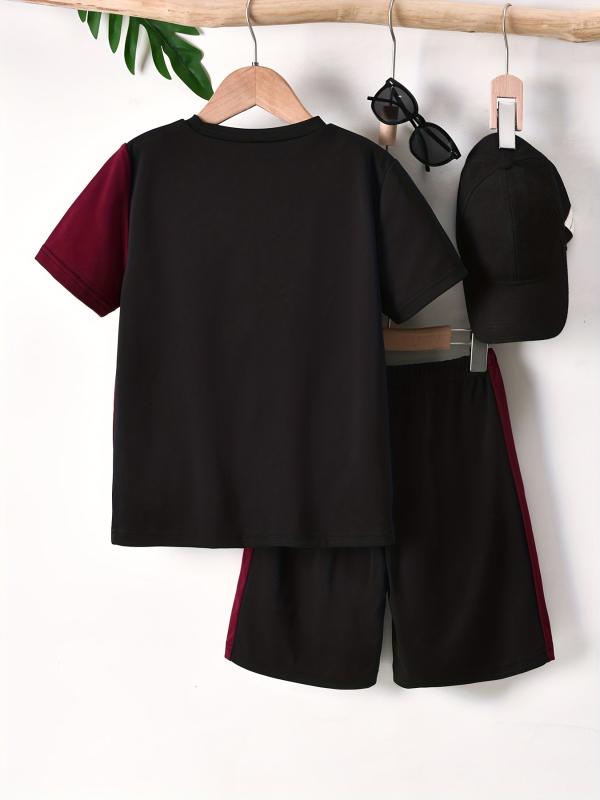 Boys Street Style T-shirt & Shorts Set for Summer