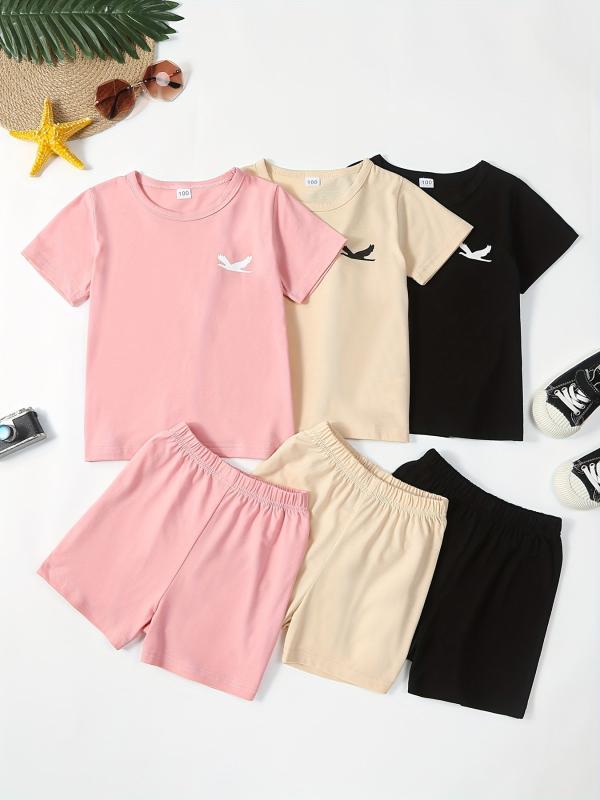 Boys Eagle Print Outfit T shirt & Shorts Summer Kids Clothes