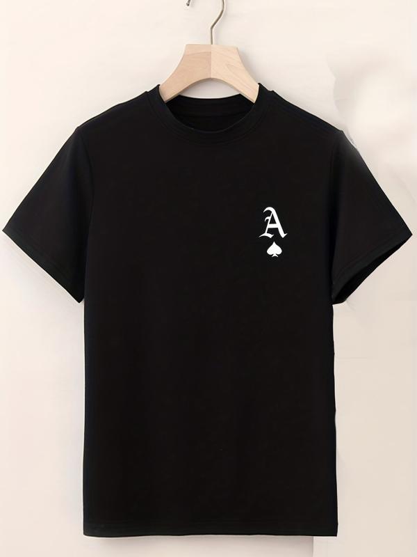 Spade A Print Men's Tee Casual Comfy Summer T-shirt