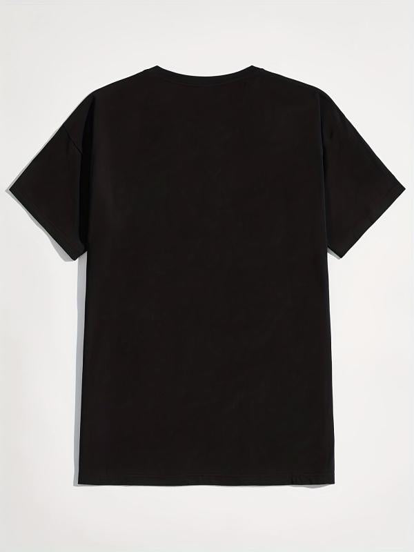 Men's K Print Graphic T-shirt for Summer