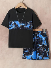 Boys Camo Outfit T-shirt & Shorts Kids Summer Set